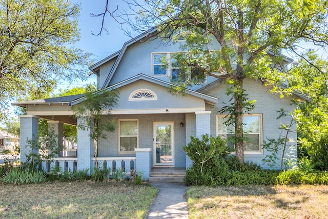 view of front of home with a porch