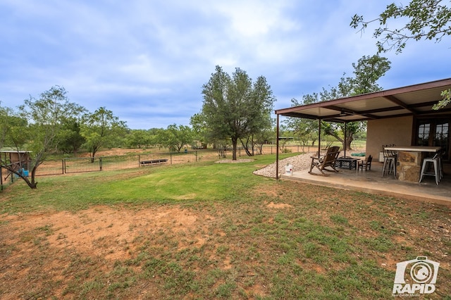 715 E Main St, Bronte, TX 76933 - view of yard with a patio area and an outdoor fire pit