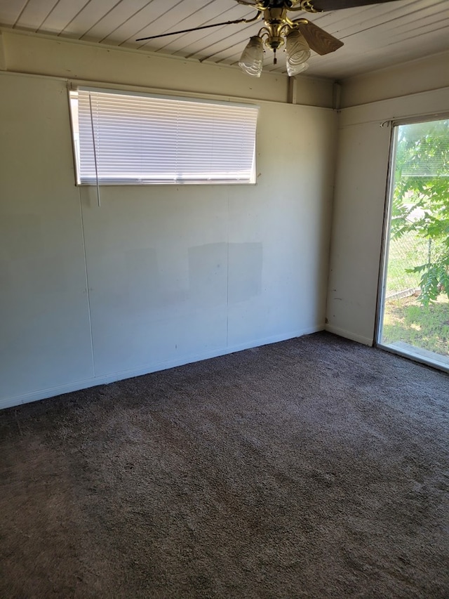 405 E 41st St, San Angelo, TX 76903 - spare room with carpet and a ceiling fan