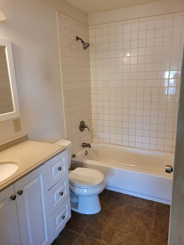 405 E 41st St, San Angelo, TX 76903 - bathroom featuring vanity, bathtub / shower combination, and tile patterned flooring