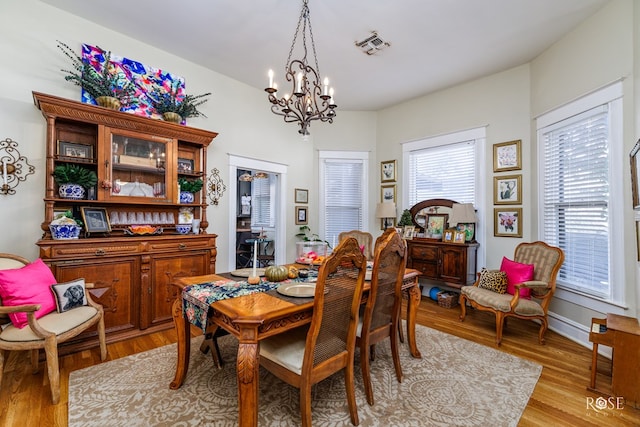 1325 S David St, San Angelo, TX 76901 - dining room with a chandelier and light wood-style floors