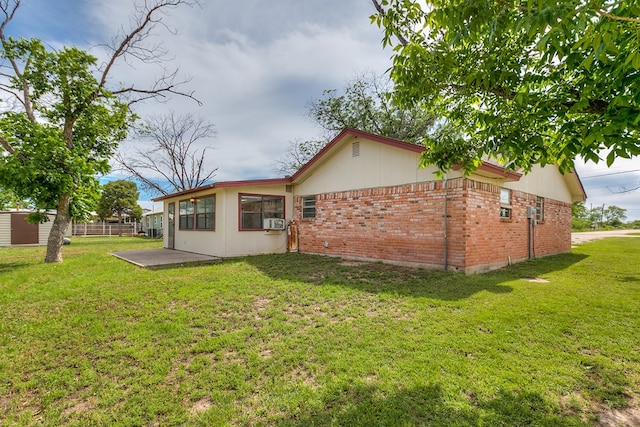 4302 Homestead Cir, Wall, TX 76903 - rear view of house featuring brick siding, a patio, and cooling unit