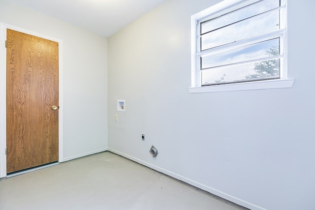4302 Homestead Cir, Wall, TX 76903 - washroom featuring electric dryer hookup, baseboards, and washer hookup