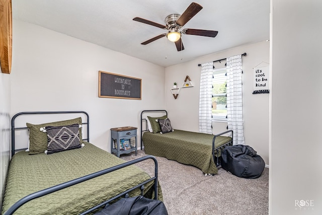 412 E Holmes Ave, Bronte, TX 76933 - bedroom featuring carpet and ceiling fan