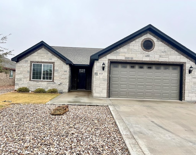 ranch-style house with a garage