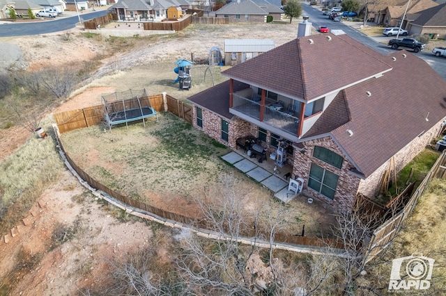 birds eye view of property