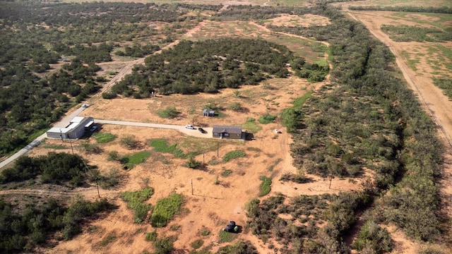 drone / aerial view with a rural view