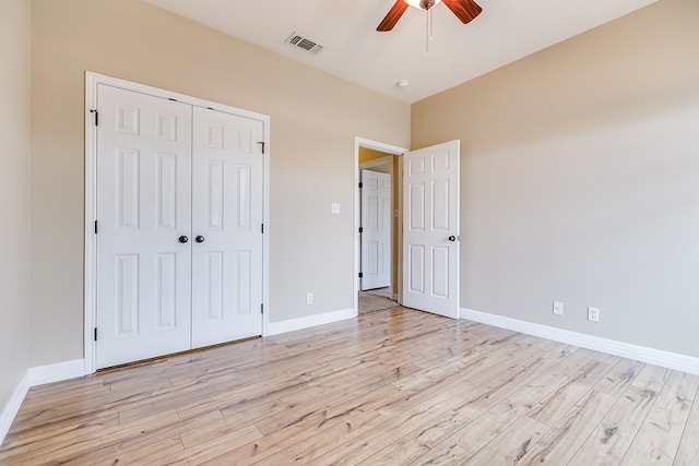 4333 Chisholm Trl, San Angelo, TX 76903 - unfurnished bedroom featuring light wood-style flooring, a closet, and baseboards