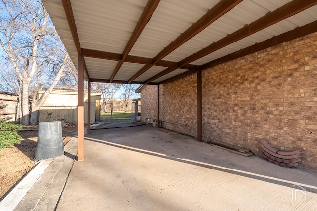 view of patio with a carport