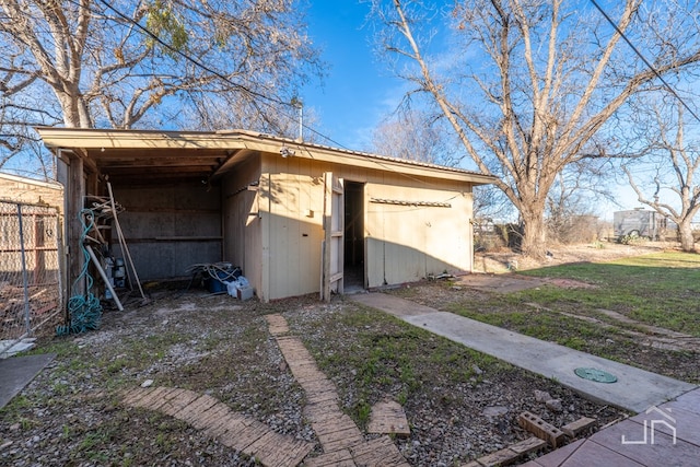 view of outdoor structure