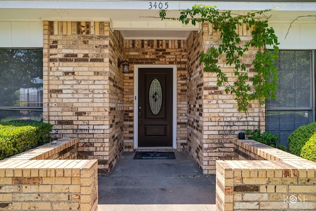3405 Shadyhill Dr, San Angelo, TX 76904 - doorway to property with brick siding