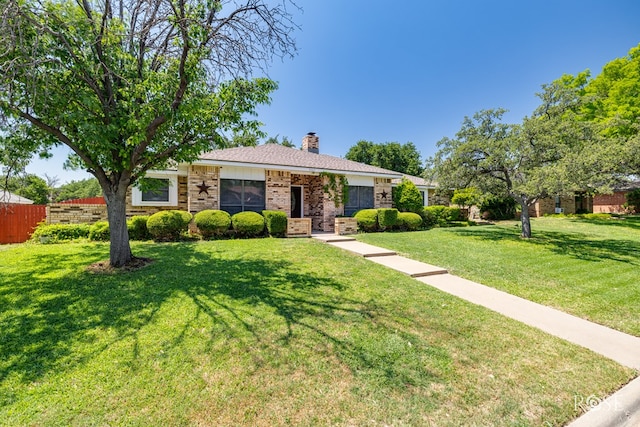 3405 Shadyhill Dr, San Angelo, TX 76904 - single story home featuring a chimney and brick siding