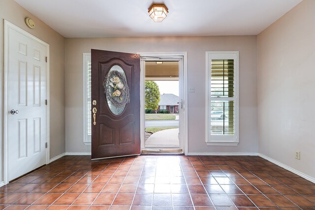 view of tiled foyer