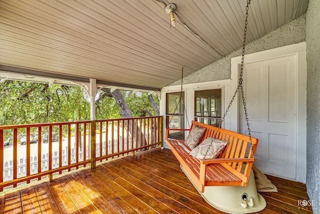 view of wooden deck