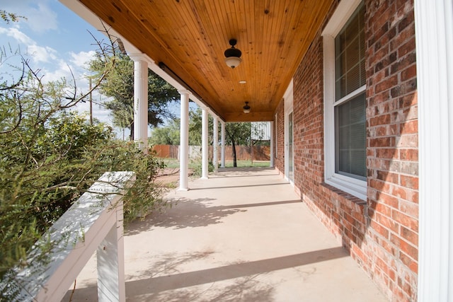 view of patio / terrace with fence