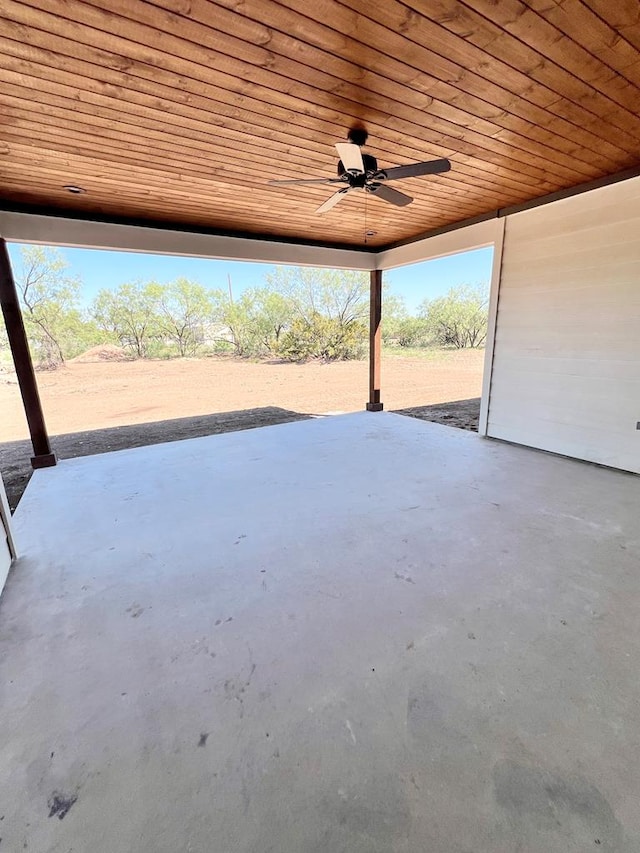 view of patio / terrace with ceiling fan