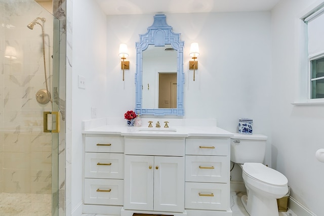 2121 Sul Ross St, San Angelo, TX 76904 - full bathroom with a stall shower, toilet, and baseboards