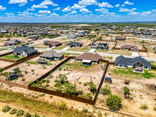 aerial view with a residential view