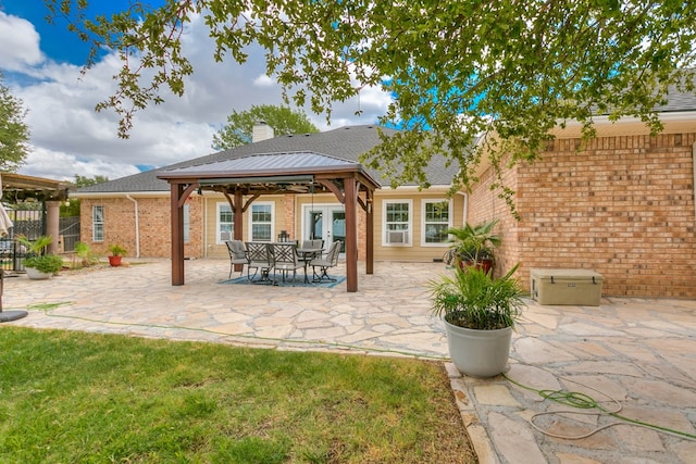 1001 Avondale Ave, San Angelo, TX 76901 - view of patio with a gazebo and french doors