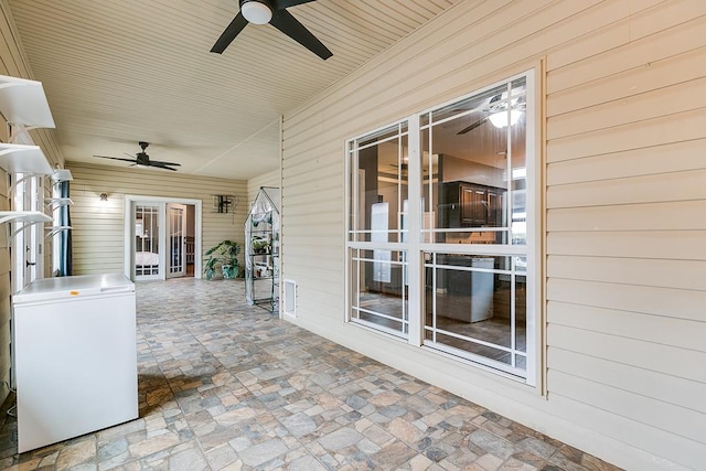 1001 Avondale Ave, San Angelo, TX 76901 - view of patio featuring ceiling fan
