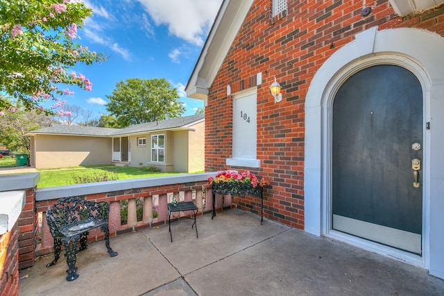 view of patio with covered porch