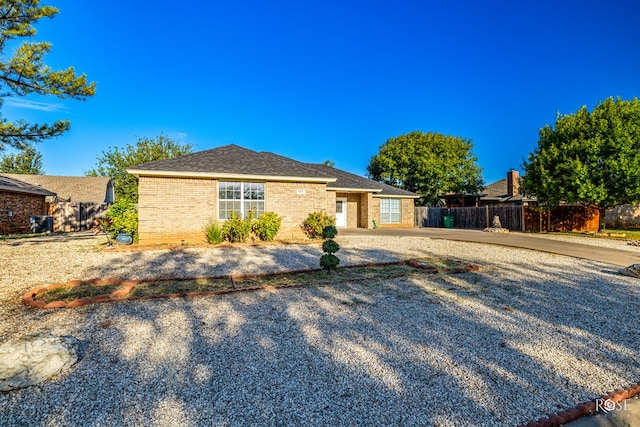 view of single story home