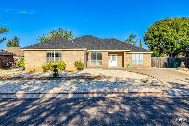 view of ranch-style house