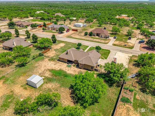 7738 Bison Trl, San Angelo, TX 76901 - bird's eye view of a heavily wooded area