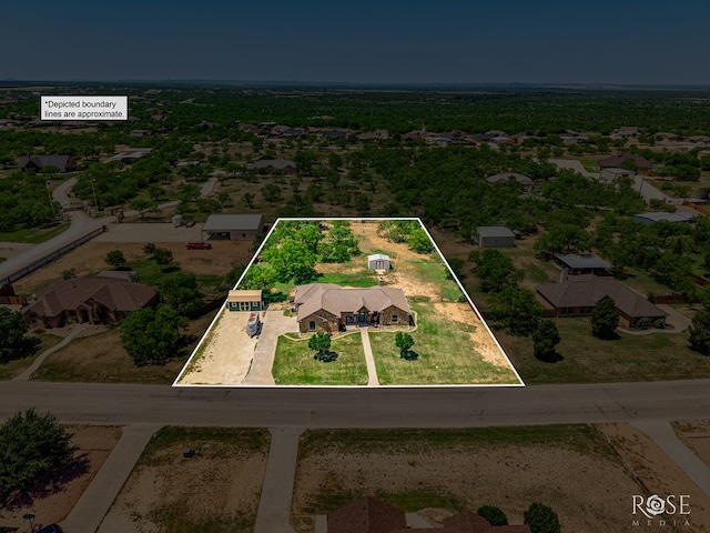 7738 Bison Trl, San Angelo, TX 76901 - aerial view of property and surrounding area featuring property boundaries highlighted