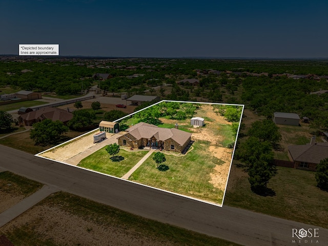 7738 Bison Trl, San Angelo, TX 76901 - view of property location featuring property parcel outlined