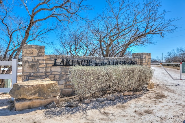 view of community sign