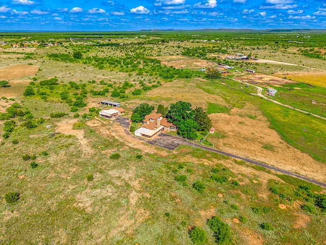 8881 Rust Rd, San Angelo, TX 76905 - aerial view of property and surrounding area with rural landscape