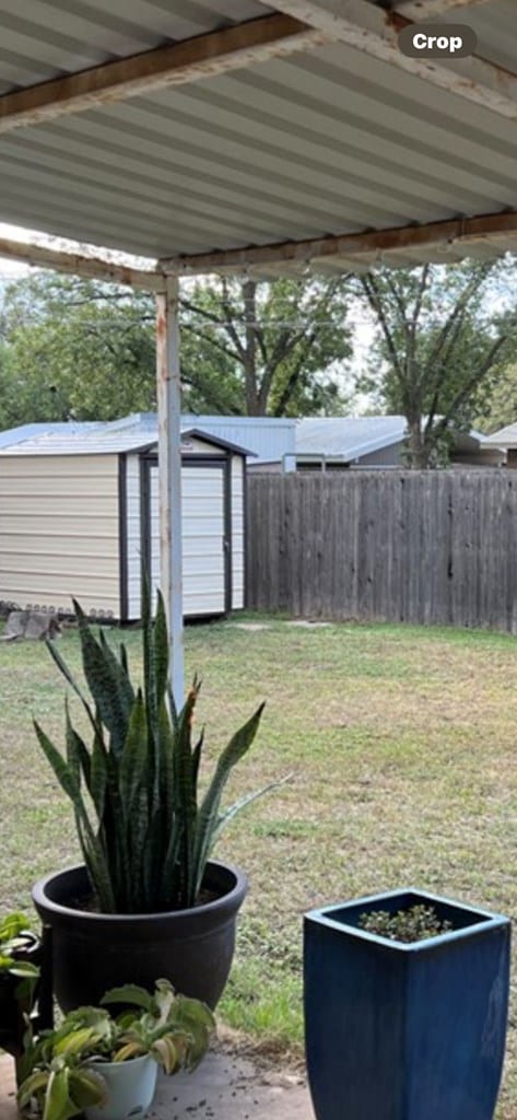 2525 Tcu Ave, San Angelo, TX 76904 - view of yard with a shed and an outdoor structure
