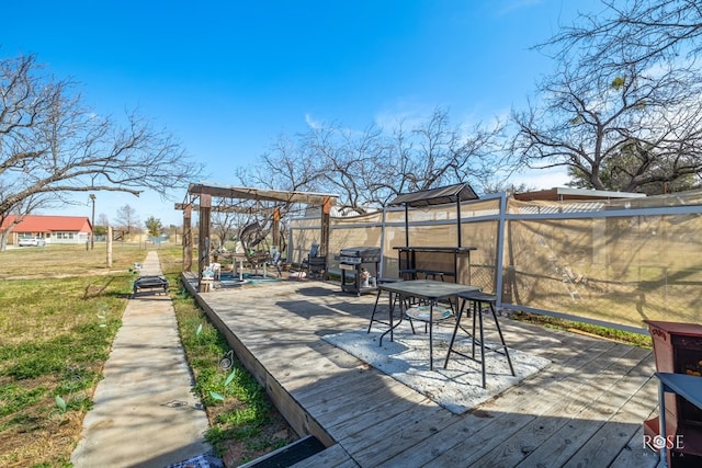 1920 Shady Point Circle Dr, San Angelo, TX 76904 - wooden deck featuring area for grilling and outdoor dining area