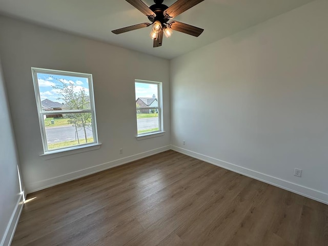 3615 Clearview Dr, San Angelo, TX 76904 - empty room featuring wood finished floors and a ceiling fan