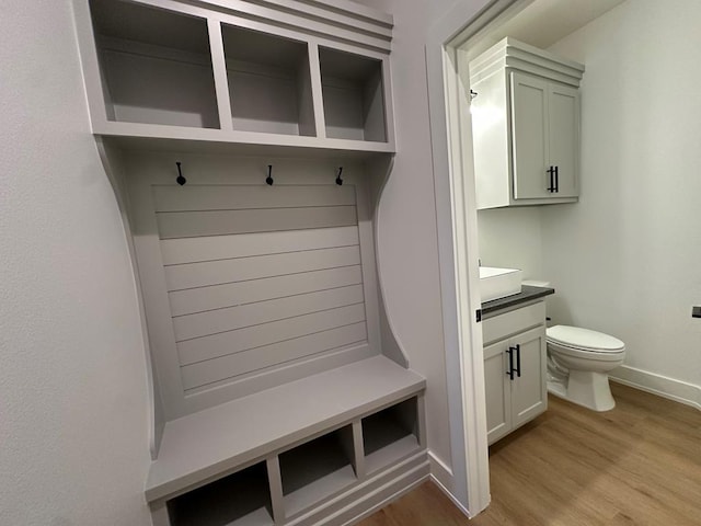 3615 Clearview Dr, San Angelo, TX 76904 - mudroom featuring light wood-style flooring and baseboards