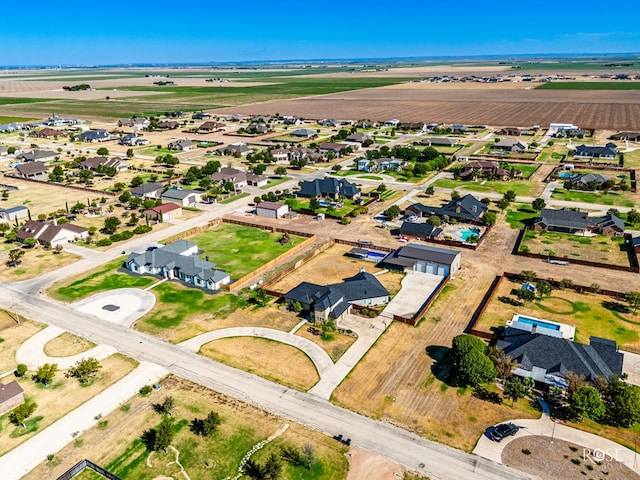 drone / aerial view with a rural view