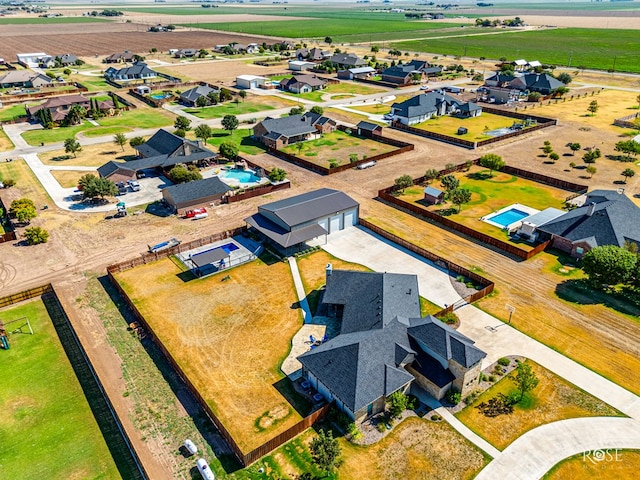 drone / aerial view featuring a rural view