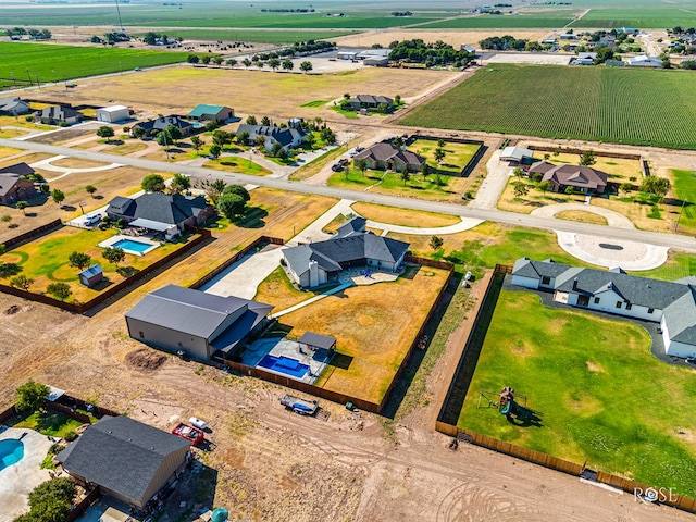 aerial view featuring a rural view