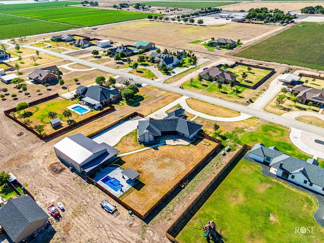 bird's eye view featuring a rural view