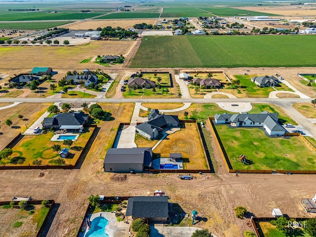 aerial view featuring a rural view