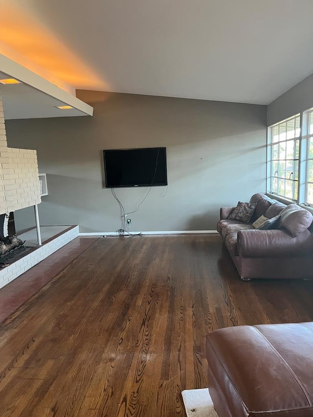 living room featuring hardwood / wood-style flooring