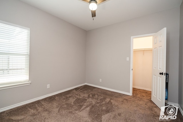 view of carpeted spare room