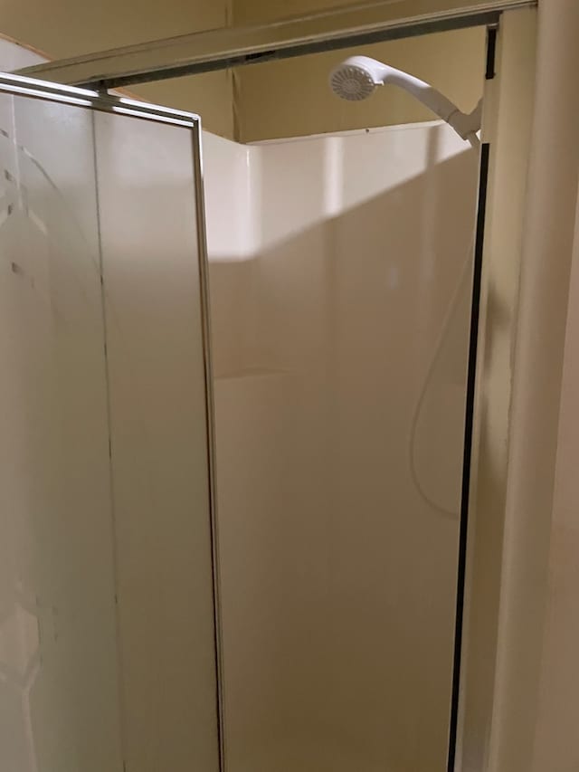 full bath with a shower stall