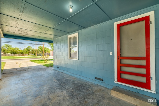 view of doorway to property