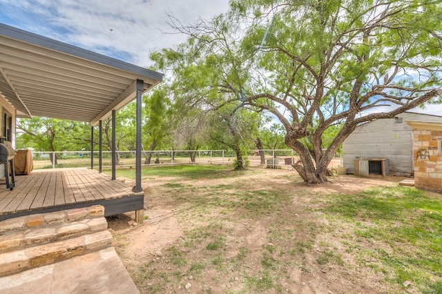 3805 Ogden St, San Angelo, TX 76903 - view of yard featuring fence and a deck