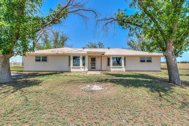 7077 Bean Rd, Wall, TX 76957 - view of front of property featuring metal roof and a front lawn