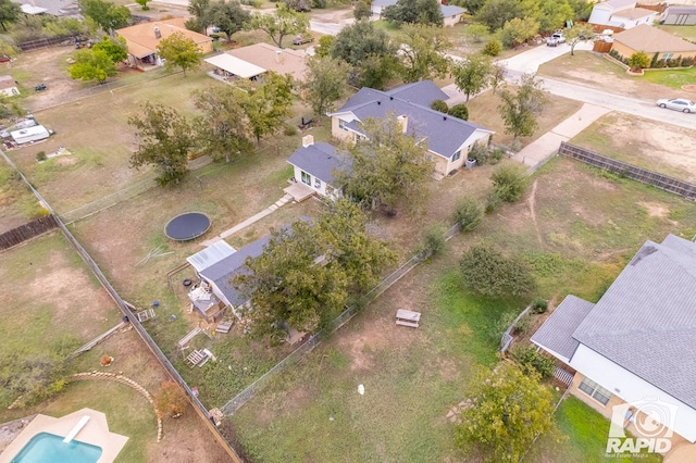 bird's eye view with a residential view