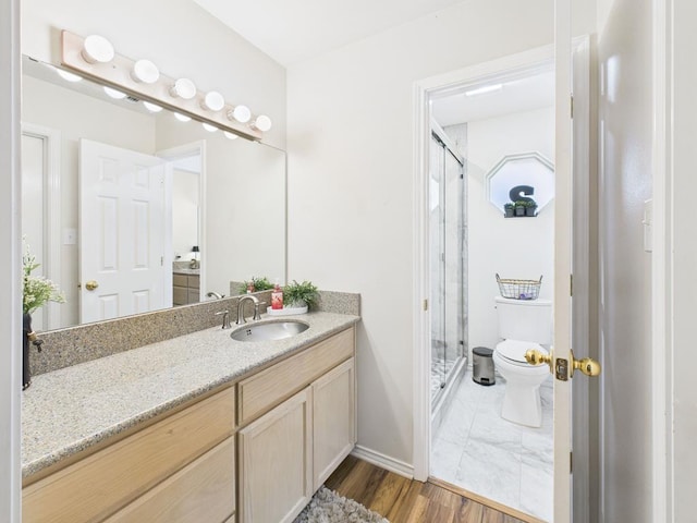 675 Buffalo Ln, San Angelo, TX 76901 - bathroom with vanity and a stall shower