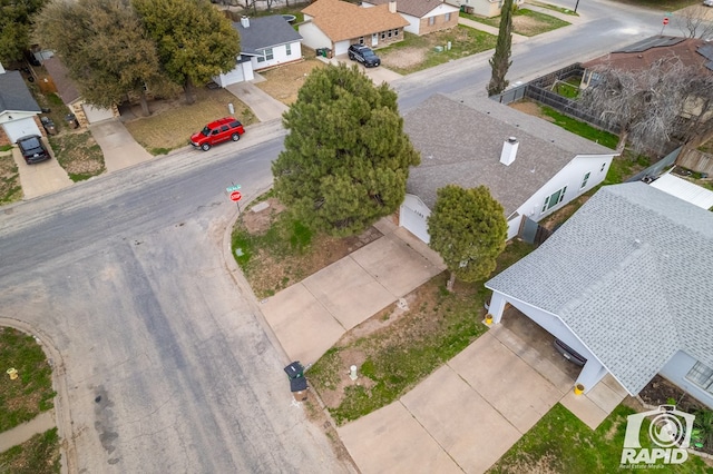 drone / aerial view with a residential view